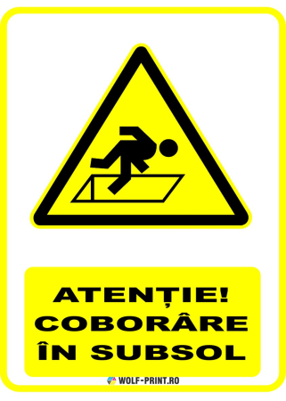 Indicatoare de Securitate - Indicator Coborare in subsol