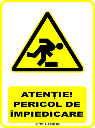 Indicatoare de Avertizare - Indicator Pericol de impiedicare