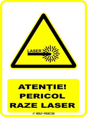 Indicatoare de Avertizare - Indicator Pericol Raze Laser