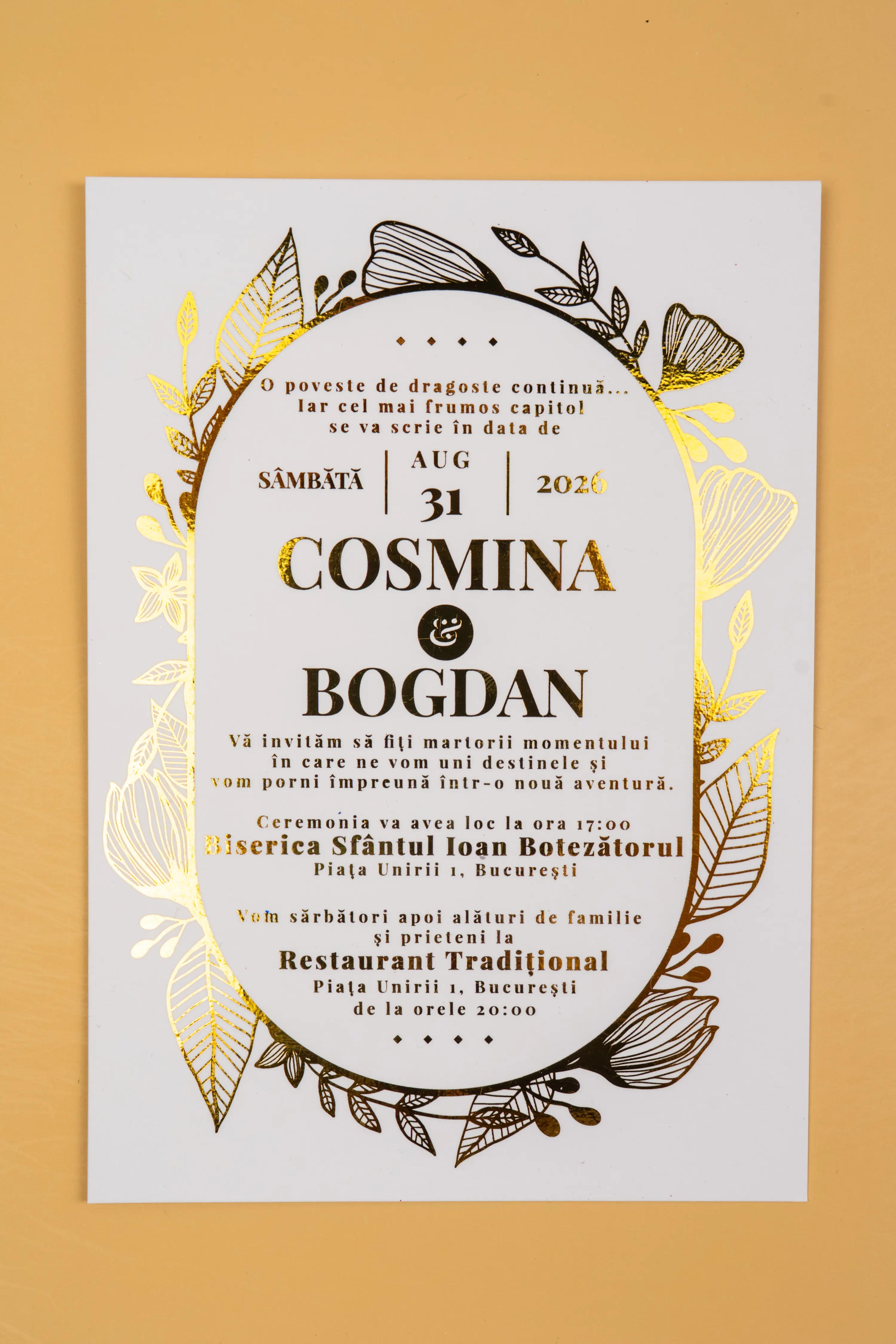 Invitatie Nunta Model 14 scris auriu, argintiu, rosu, verde, albastru [1]