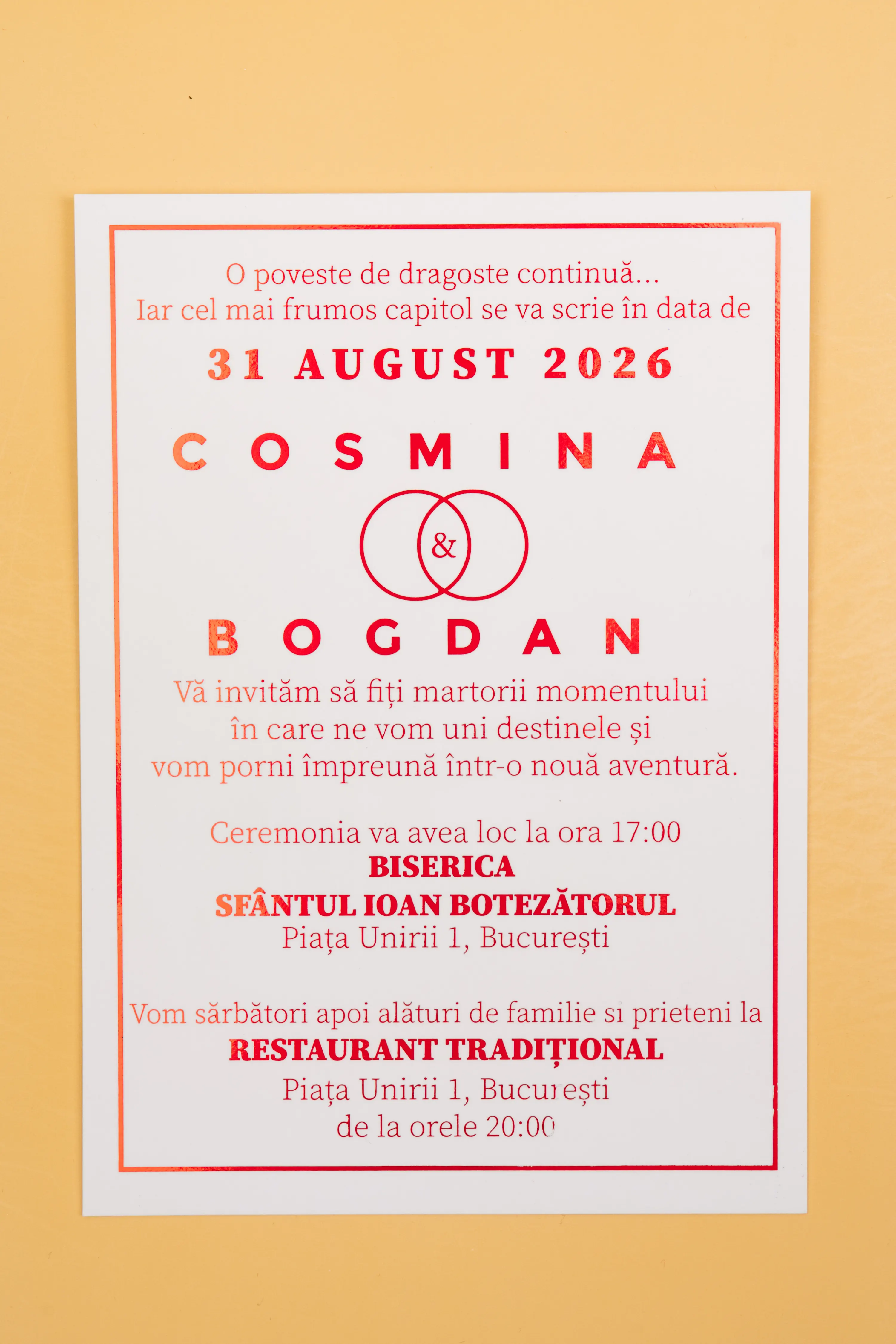 Invitatie Nunta Model 18 scris auriu, argintiu, rosu, verde, albastru [3]