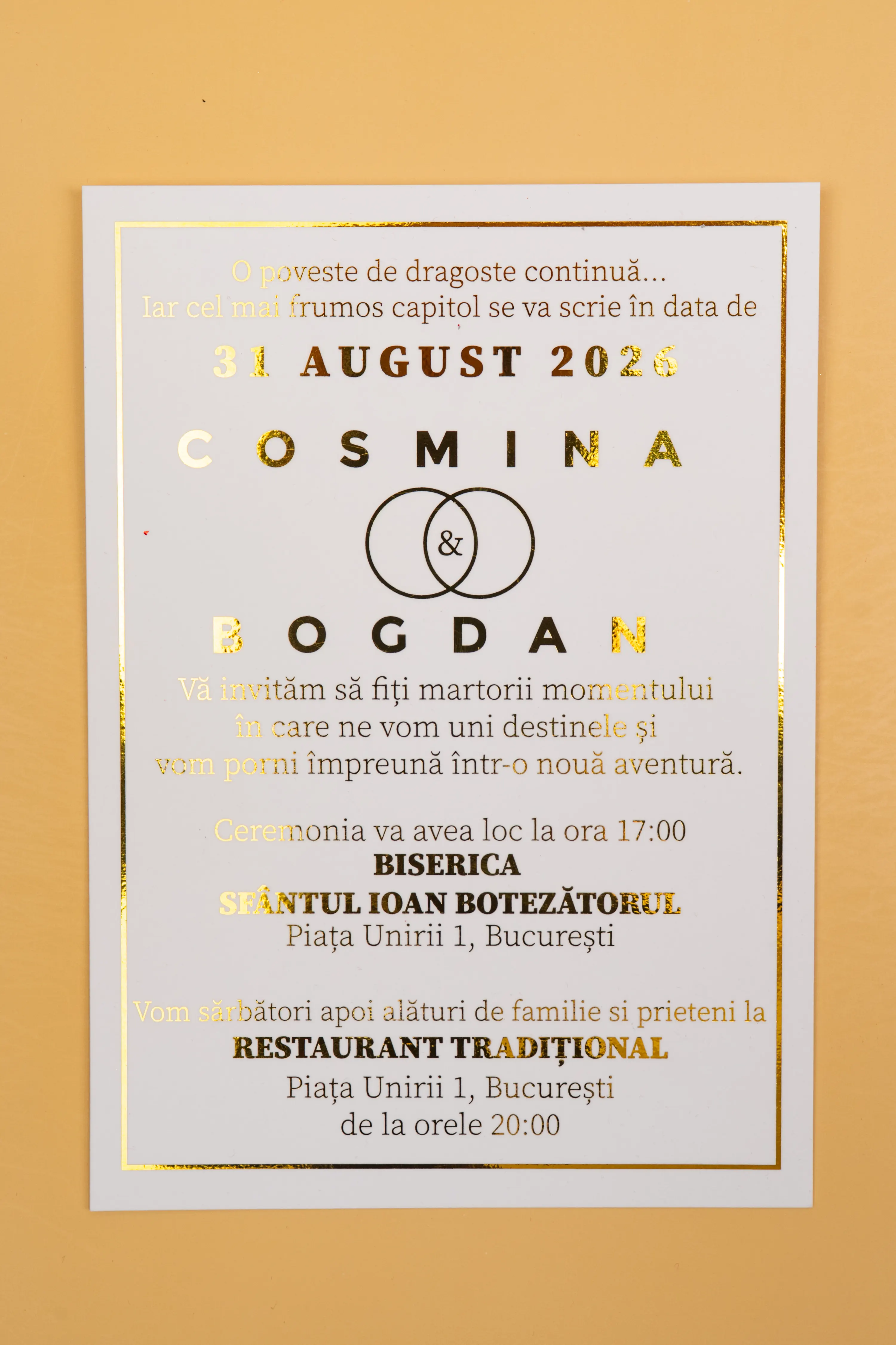 Invitatie Nunta Model 18 scris auriu, argintiu, rosu, verde, albastru [1]