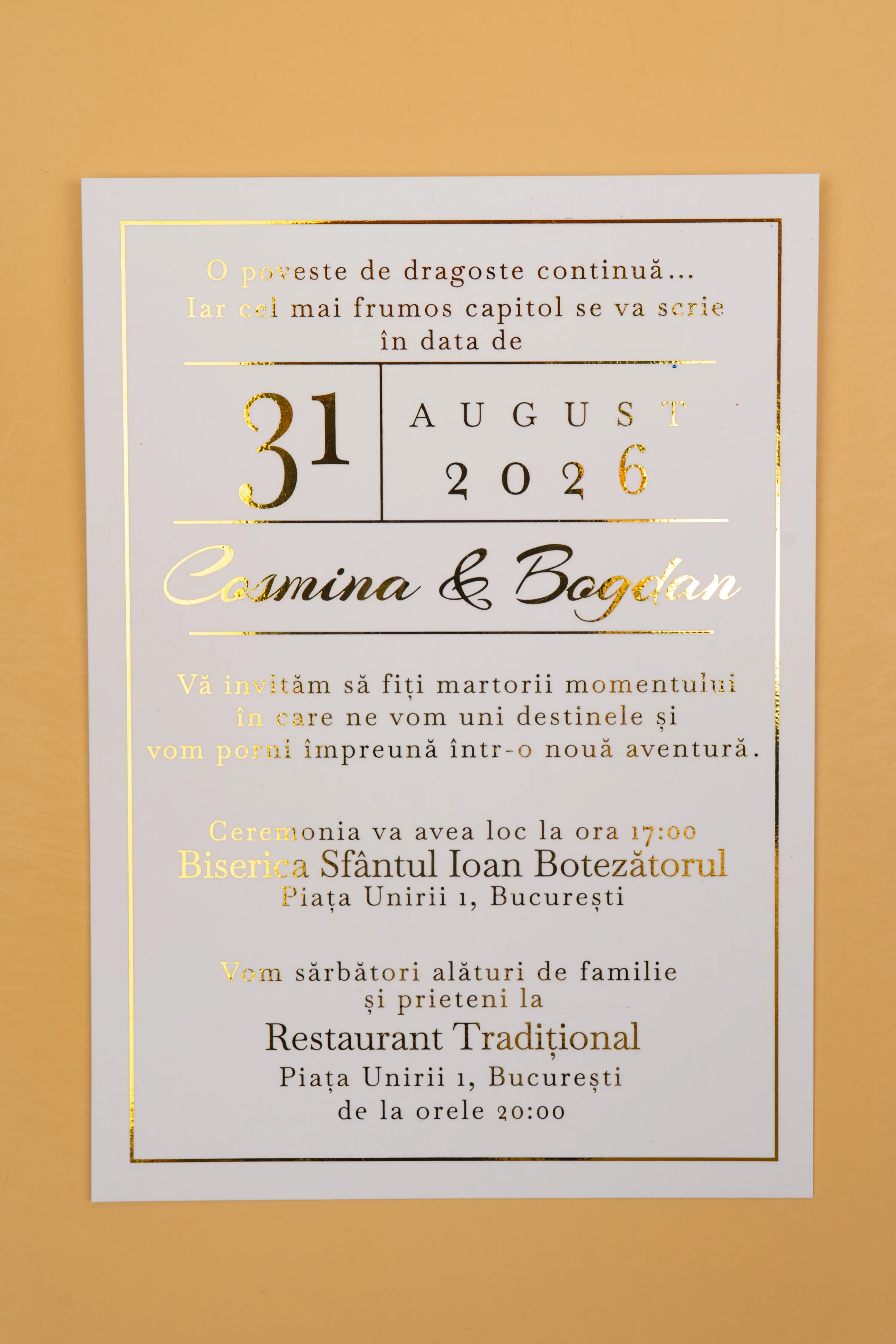 Invitatie Nunta Model 22 scris auriu, argintiu, rosu, verde, albastru [1]