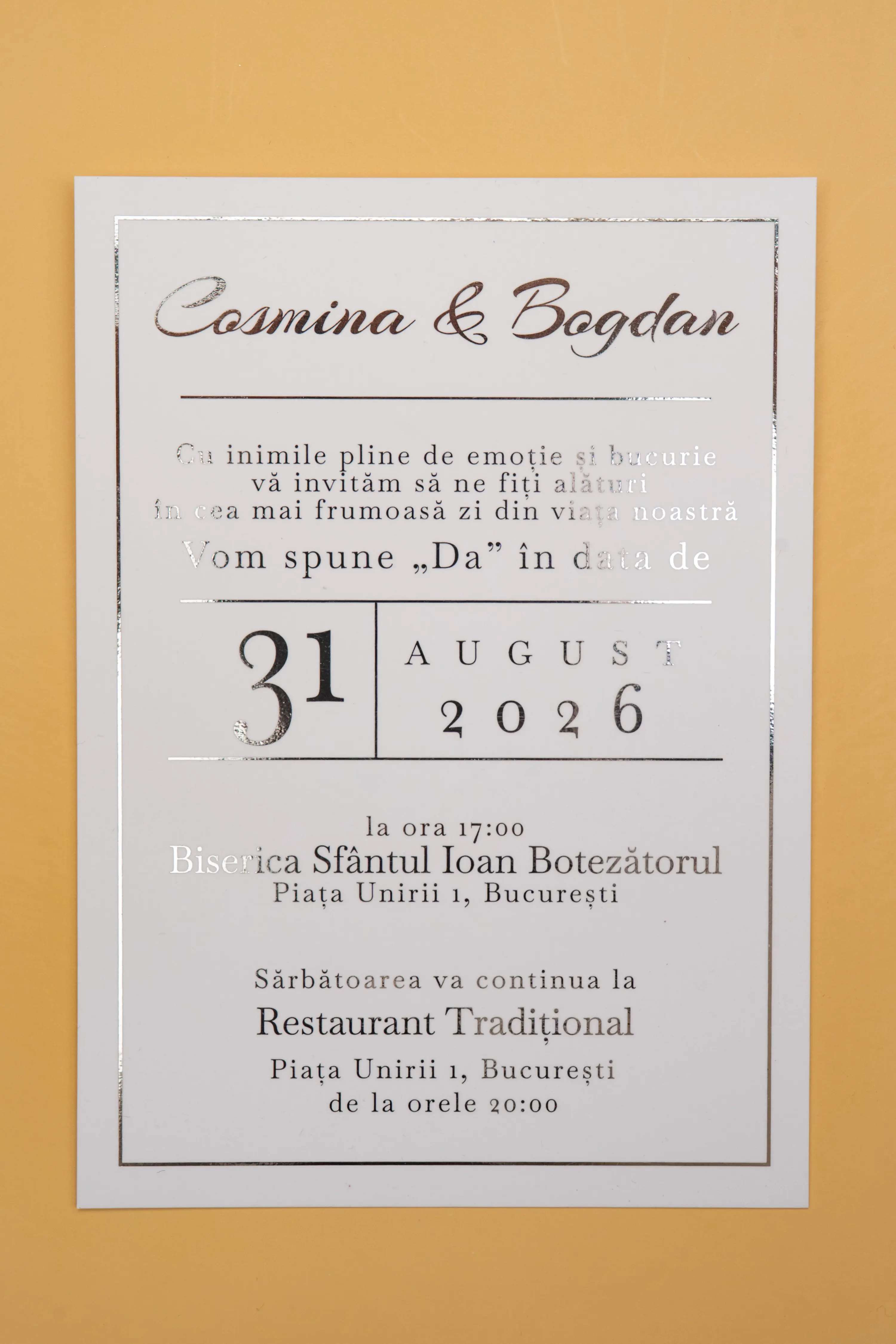 Invitatie Nunta Model 21 scris auriu, argintiu, rosu, verde, albastru [2]