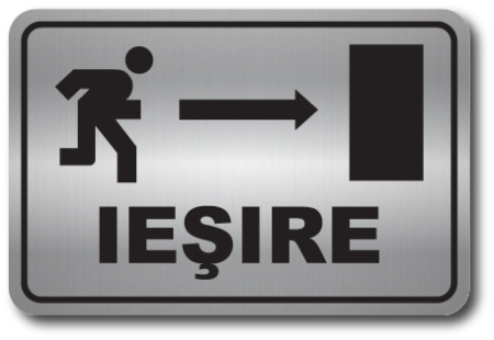 Placute Gravate Personalizate - Placuta Iesire Dreapta, ABS, gravat