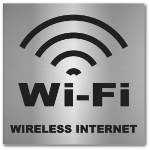 Placute Informative - Placuta WiFi, ABS, gravat