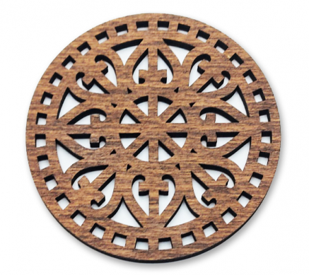 Suport / Coaster model 5 din lemn, diametru 10cm [1]
