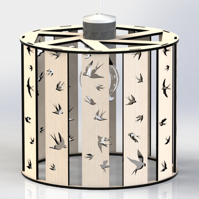 Lustră din lemn - Swallow [2]