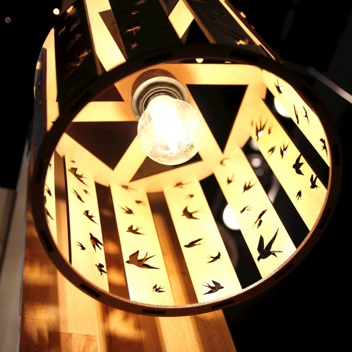 Lustră din lemn - Swallow [1]