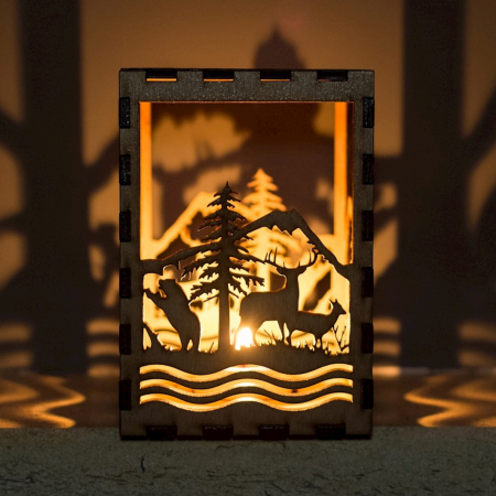 Lampi din lemn - Suport lumânare - Nature