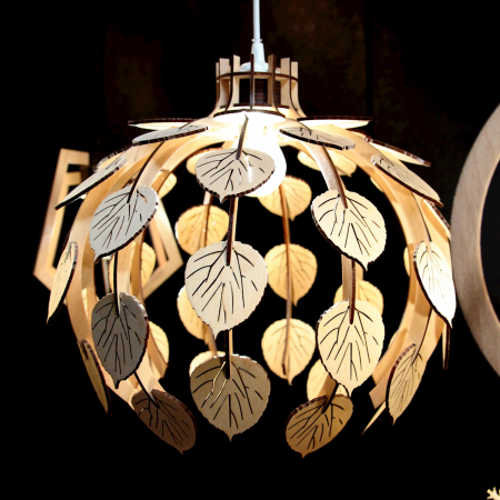 Lampi din lemn - Lustră din lemn - Nature Leaves