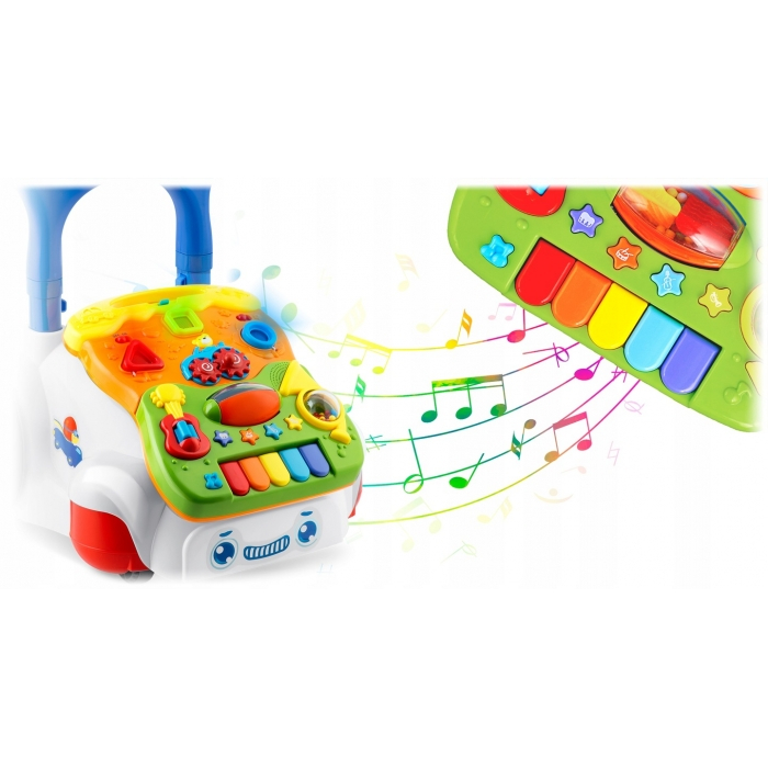 Antemergator 2 in 1 cu diverse activitati si muzica Ricokids RK-744 - Alb [2]