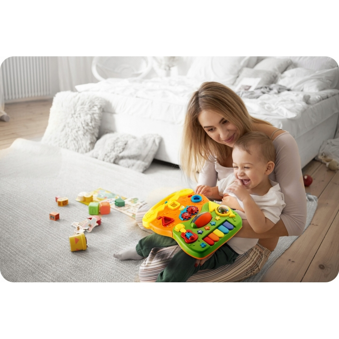 Antemergator 2 in 1 cu diverse activitati si muzica Ricokids RK-744 - Alb [4]