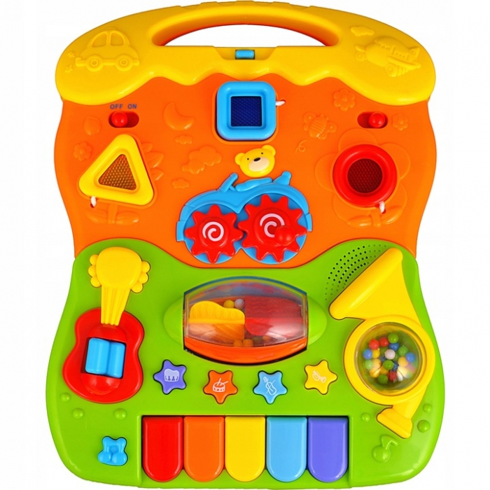 Antemergator 2 in 1 cu diverse activitati si muzica Ricokids RK-744 - Alb [3]
