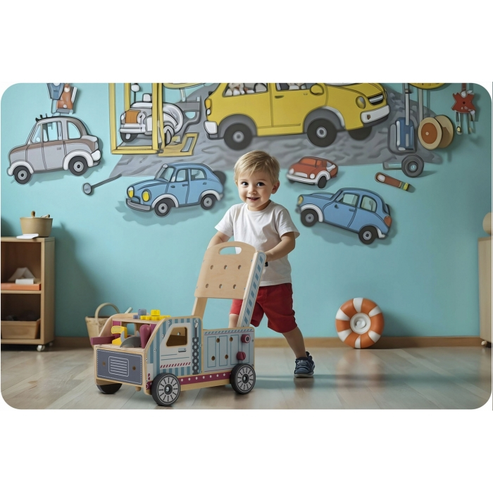 Antemergator din lemn tip atelier si diverse activitati, 40 x 28 x 43 cm, Ricokids RK-874 [7]