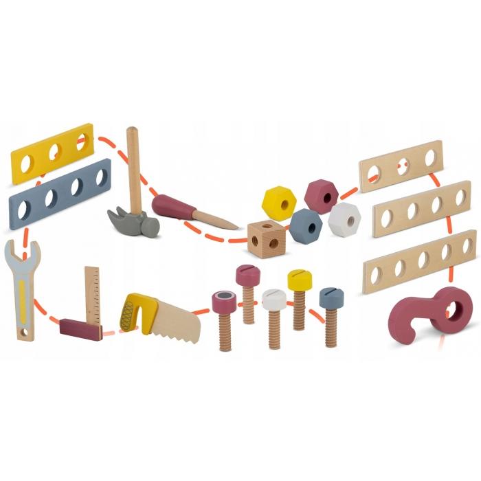 Antemergator din lemn tip atelier si diverse activitati, 40 x 28 x 43 cm, Ricokids RK-874 [5]