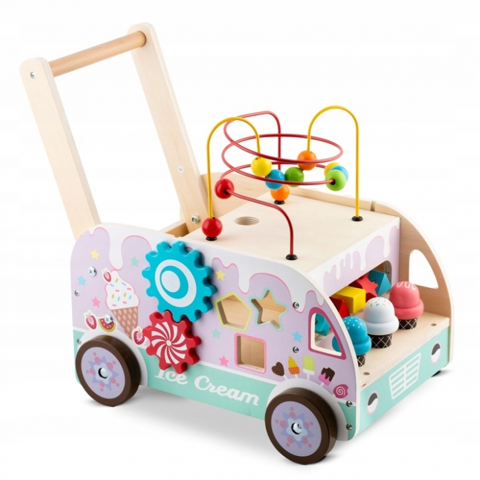 Antemergator din lemn tip magazin cu inghetata si diverse activitati, 48 x 27.5 x 40.5 cm, Ricokids RK-873 [3]