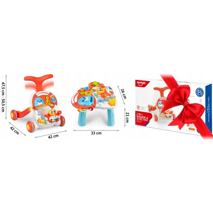 Antemergator educational 2 in 1 Ricokids RK-810 Alb cu rosu [8]