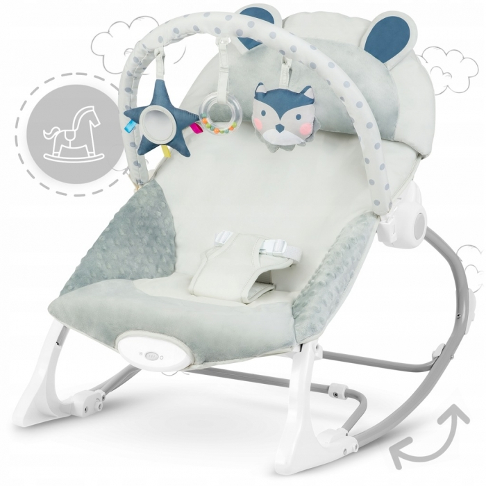Balansoar cu vibratii Ricokids 7308 - Gri [6]