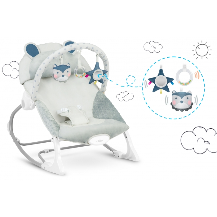 Balansoar cu vibratii Ricokids 7308 - Gri [7]