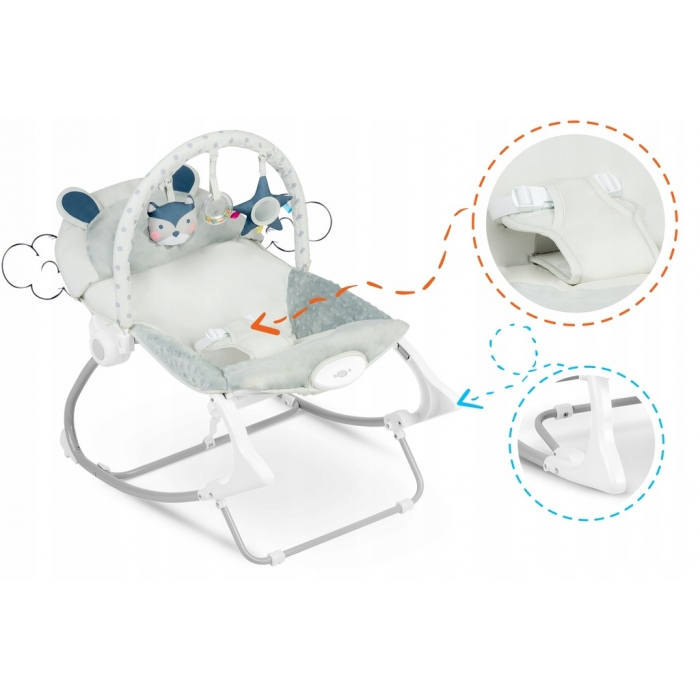 Balansoar cu vibratii Ricokids 7308 - Gri [9]