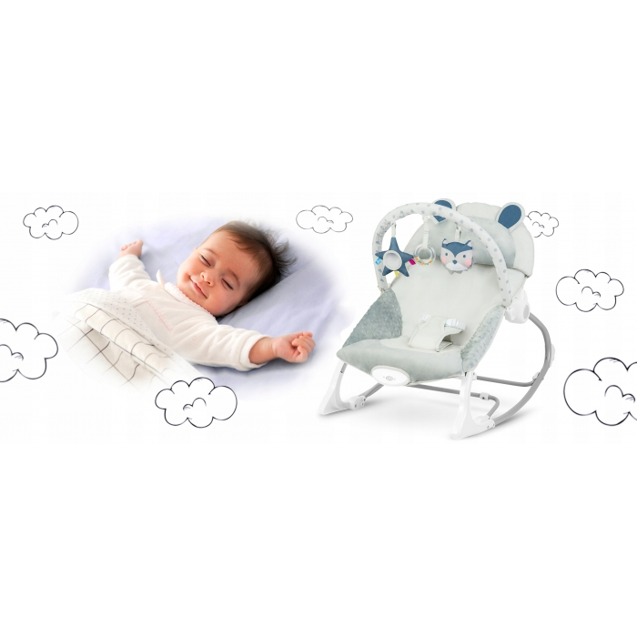 Balansoar cu vibratii Ricokids 7308 - Gri [2]