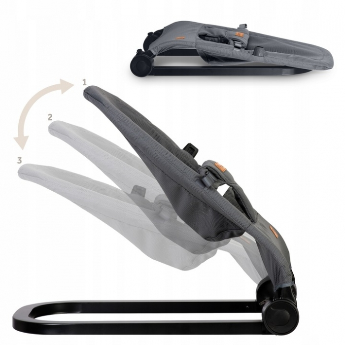 Balansoar pentru copii 2 in 1 cu jucarii, Nukido 705200, Gri [7]