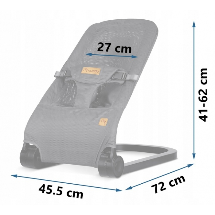 Balansoar pentru copii 2 in 1 cu jucarii, Nukido 705200, Gri [2]