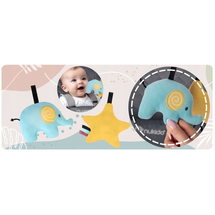 Balansoar pentru copii 2 in 1 cu jucarii, Nukido 705202, Gri antracit [8]