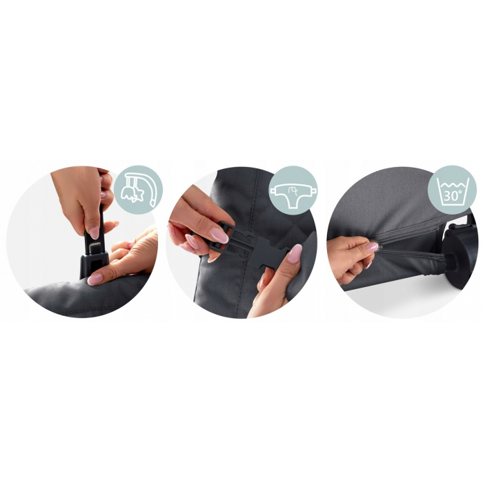Balansoar pentru copii 2 in 1 cu jucarii, Nukido 705202, Gri antracit [7]