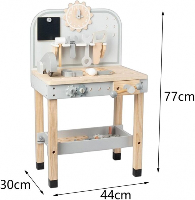 Banc de lucru cu unelte, pentru copii, 77 cm, 3 ani [5]