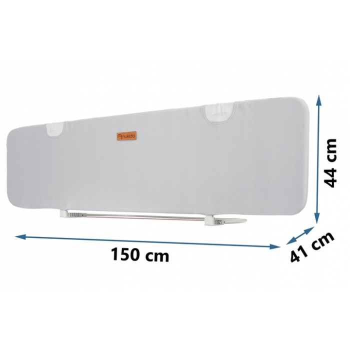 Bariera de protectie pentru pat 150 x 44 x 41 cm Nukido 722600 -Gri [6]