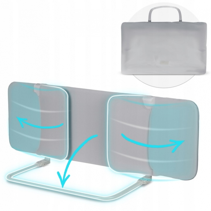 Bariera de protectie pentru pat 150 x 44 x 41 cm Nukido 722600 -Gri [4]