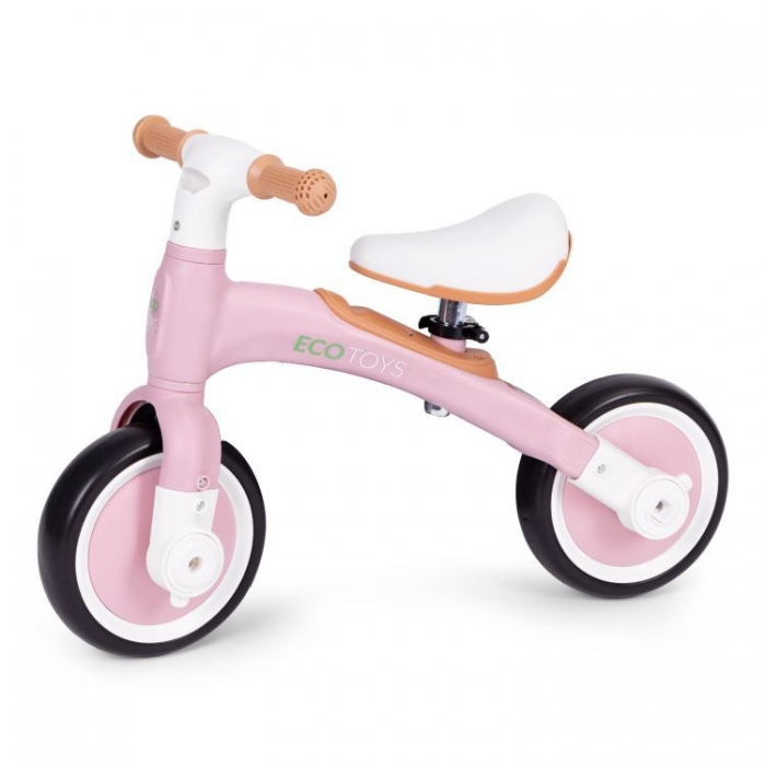 Bicicleta cu pedale 3 in 1 si roti ajutatoare Ecotoys LC-V1359 - Roz [4]