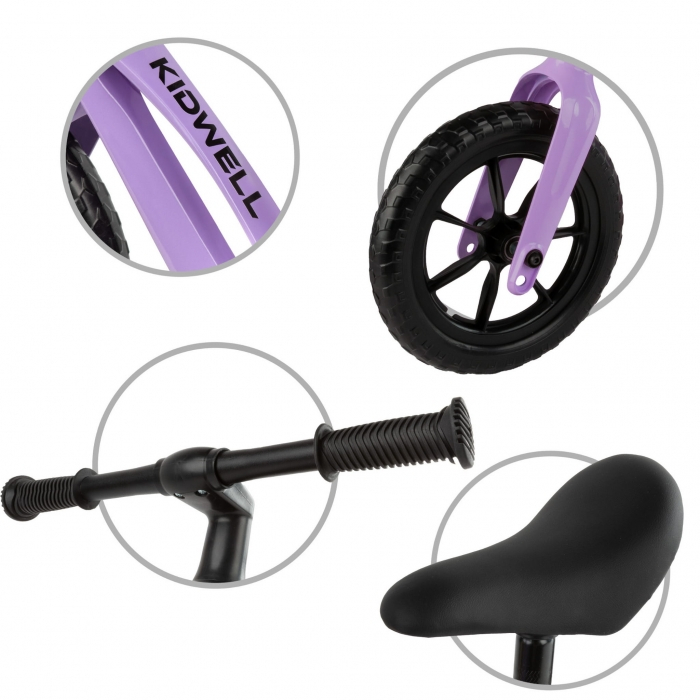 Bicicleta fara pedale, cadru magneziu, roti EVA, Kidwell VITO - Violet [4]