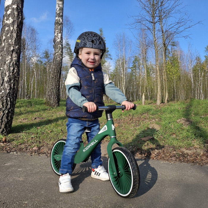 Bicicleta fara pedale, cadru nailon, roti PU, Kidwell NIX - Verde [8]