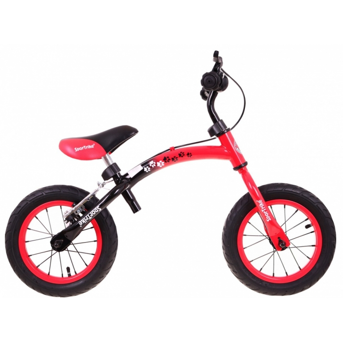Bicicleta fara pedale cu frana si cadru variabil, roti gonflabile, Boomerang SporTrike - Rosu [9]
