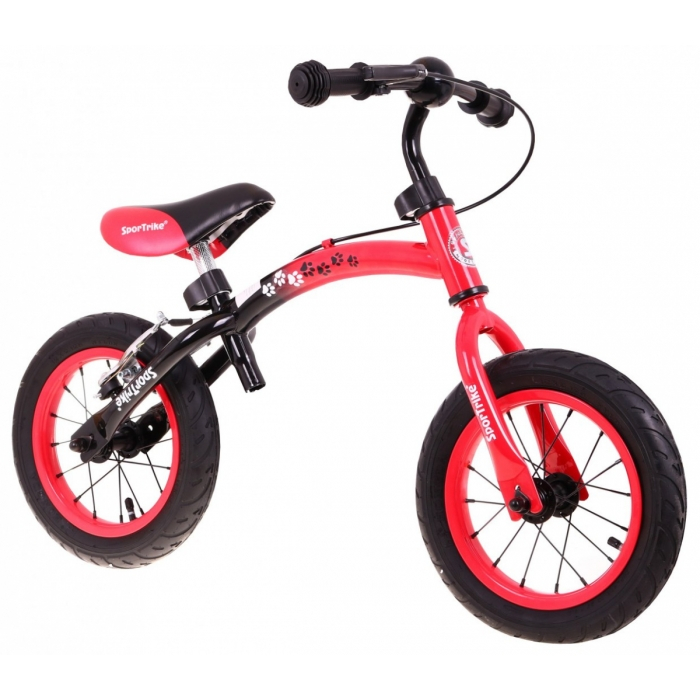 Bicicleta fara pedale cu frana si cadru variabil, roti gonflabile, Boomerang SporTrike - Rosu [4]