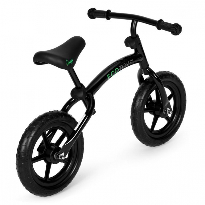 Bicicleta fara pedale cu roti din spuma EVA Ecotoys YM-BB-13 - Negru [3]