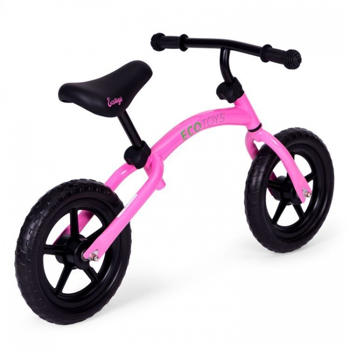 Bicicleta fara pedale cu roti din spuma EVA Ecotoys YM-BB-13 - Roz [3]