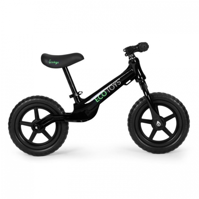 Bicicleta fara pedale cu roti din spuma EVA Ecotoys YM-BB-17 - Negru [2]