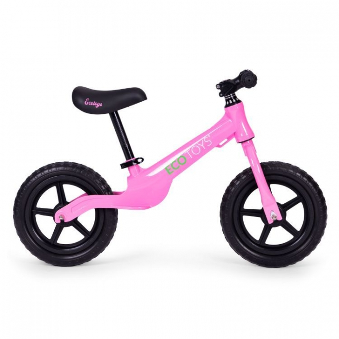 Bicicleta fara pedale cu roti din spuma EVA Ecotoys YM-BB-17 - Roz [2]