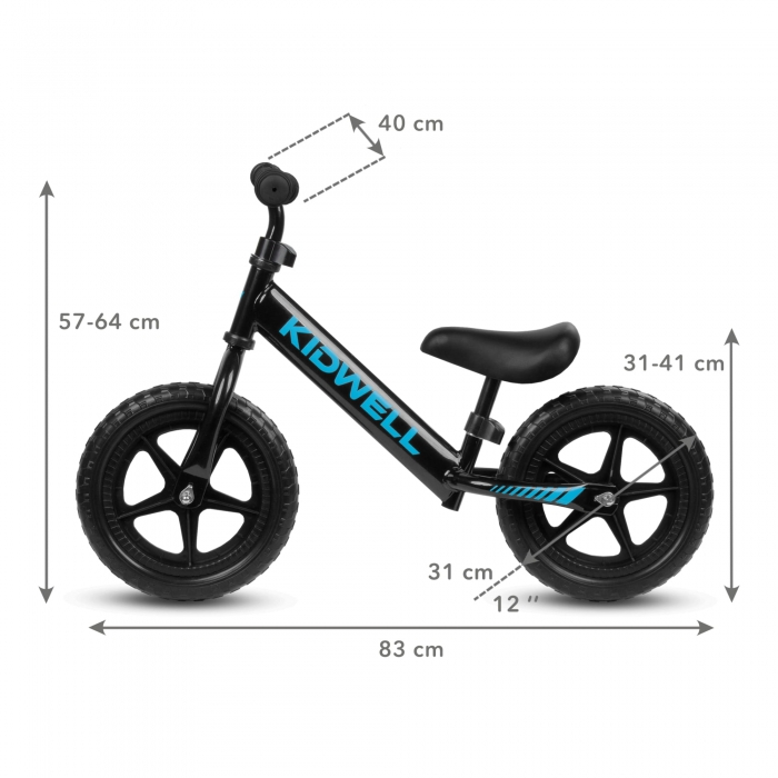 Bicicleta fara pedale Kidwell Rebel Black [5]