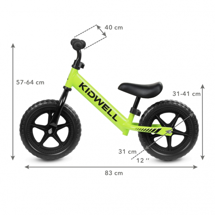 Bicicleta fara pedale Kidwell Rebel Green [6]