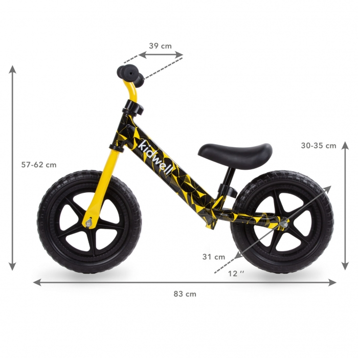 Bicicleta fara pedale Kidwell Rebel Yellow [5]