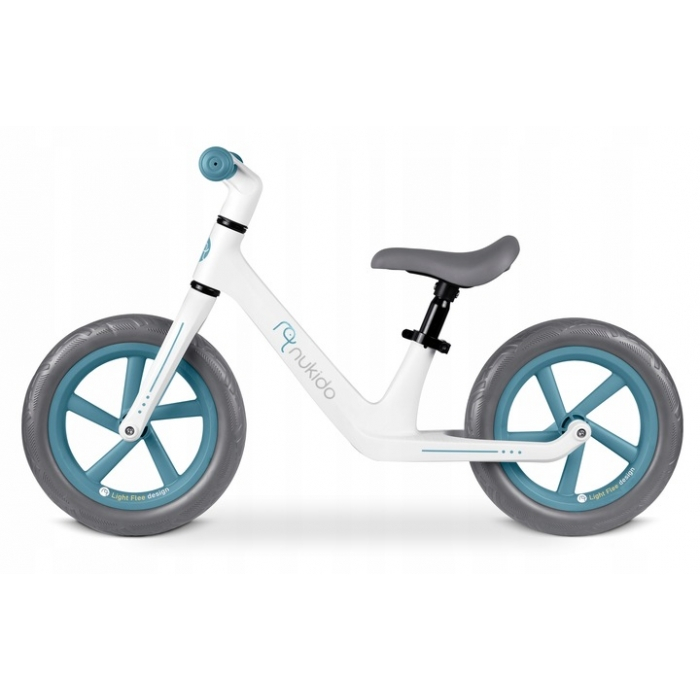 Bicicleta fara pedale pentru copii, 87 x 39 x 54 cm, roti EVA, Light Flee Nukido NK-604 - Albastru - Alb [2]