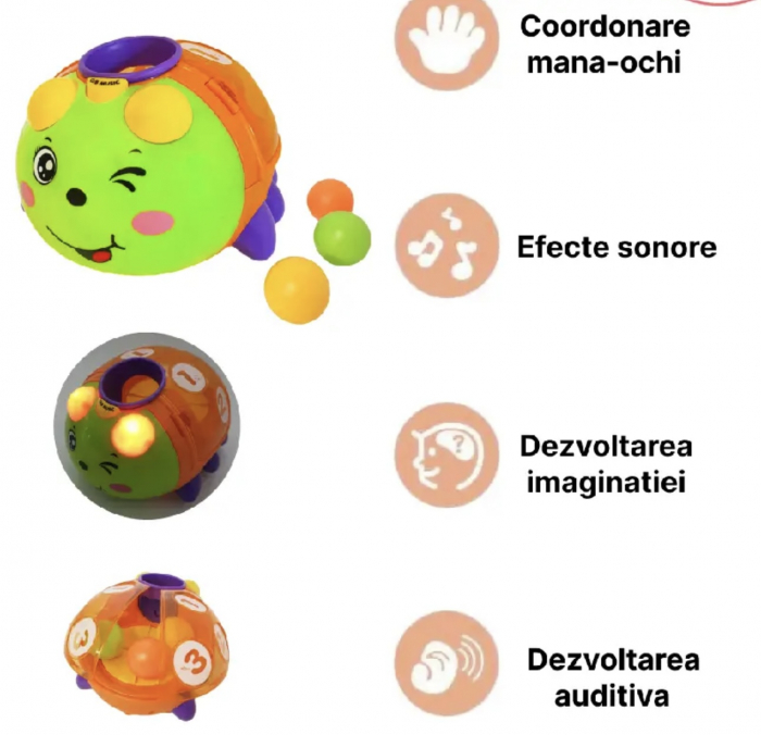 Buburuza Muzicala Jucarie Educativa si Interactiva [5]