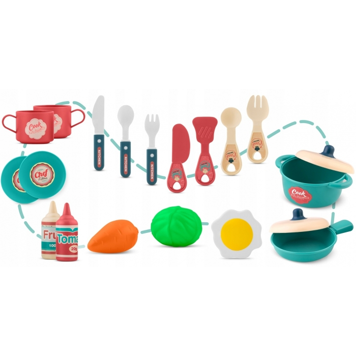 Bucatarie 3 in 1 cu accesorii incluse Ricokids 772900 - Roz [2]