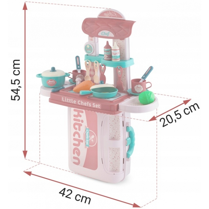 Bucatarie 3 in 1 cu accesorii incluse Ricokids 772900 - Roz [6]