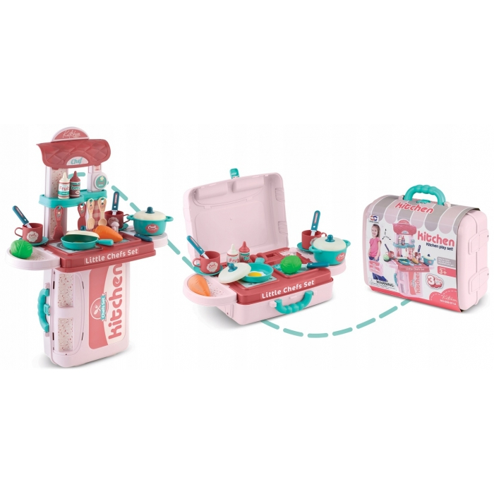 Bucatarie 3 in 1 cu accesorii incluse Ricokids 772900 - Roz [3]